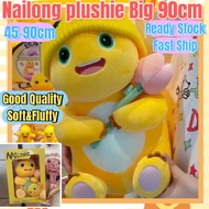 (Ready Stock) 45-90cm Genuine nailong plushie nailong dragon holding a bouquet nailong plushie 90cm 