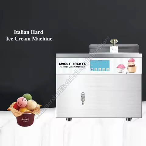 Italian Hard Ice Cream Machine Commercial Expansion Rate 40-50% Desktop Gelato Small Stall Digging B