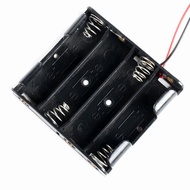 Ready stock* 1pcs 4 X AA 4xAA 6V Plastic Battery Storage Box Holder With Wire Cables