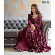 Embroidery Georgette Gown