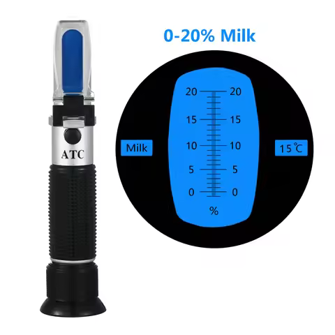 Yieryi 0～20% Milk Refractometer Handheld Milk Concentration Meter ATC Professional Digital Milk Puri