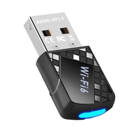 wsustore--AX900 USB WiFi 6 Adapter 900Mbps Bluetooth 5.4 2 in 1 USB Dongle 2.4G 5G Wireless WLAN Rec