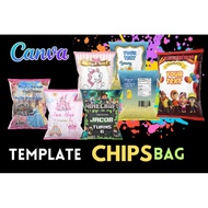 Bundle Chipsbag Template Canva editable