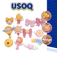 USOQ  Shoe Charm Jibit for Croc Jaring   Cartoon Enchanted girl Cave Shoe Buckle DIY Accessories  Ch