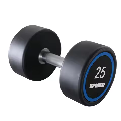 Round Head Dumbbell Set 50kg Fixed Rubber-Cast Iron Bodybuilding Fitness Durable Comfortable Handle 