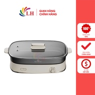 Nồi lẩu điện đa năng Bear SB-NL45K - Hàng chính hãng - Thiết kế ống dẫn nhiệt nằm dưới đáy nồi núm c