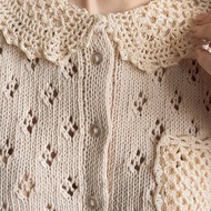 蕾絲針織毛衣 夏季外套 女款 短袖上衣