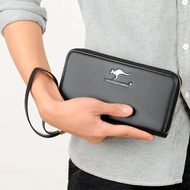 7svf Men's Passport Wallet Zipper Men's Coin Wallet Men's Fashion Wallet Men's Wrist Strap Long Clutch Bag Rfid Card ClipMen Wallets