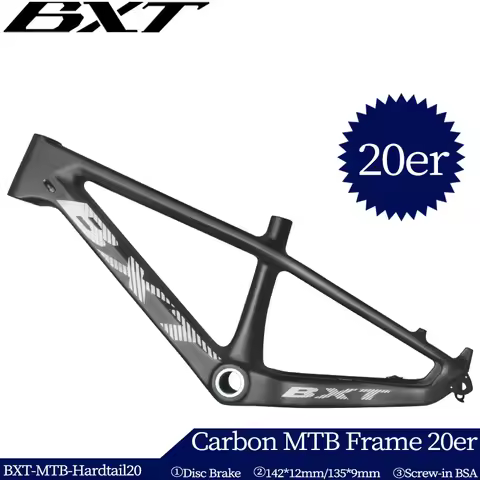 BXT T1000 20er Carbon Fiber Frame Mountain Bike frame for Children,Disc Brake frame MTB Ultralight B