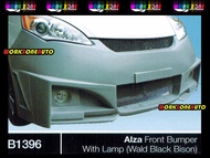 B1396 Perodua Alza Fiber Front Bumper With Lamp (Wald Black Bison) Body kit Bodykit