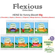 *HEINZ* Baby So Yummy Biscotti 60g (Chocolate), (Apple), (Banana), (Original), (Mango Apricot), (Str