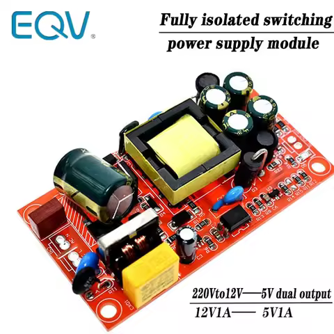 12V 1A / 5V1A fully isolated switching power supply module / 220V turn 12V 5V dual output / AC-DC mo