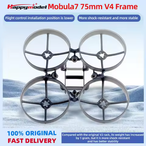 Happymodel 75mm Moblite7 V4 Frame for Mobula7/Mobula7HD 1S More Durable Low Position FC Mounted No B