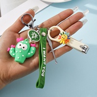 软胶仙人掌水果钥匙扣仙人球钥匙链包包汽车挂件配饰卡通钥匙扣Soft Glue Cactus Fruit Keychain Cactus Ball Key  dnsddw00.my20250909