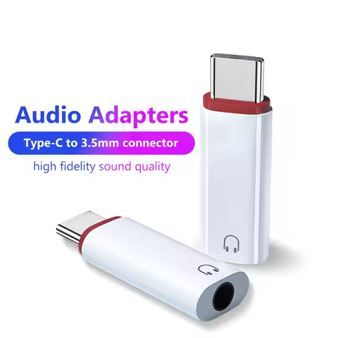 Type C to 3.5mm Jack Adapter USB-C to 3.5mm AUX Audio Converter Headphone Connector for Huawei Xiaom