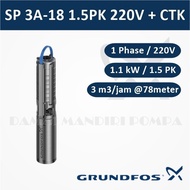 Pompa Submersible Grundfos Sp 3A-18 1.5Pk 220V + Ctk