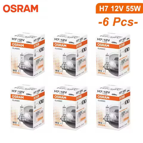 OSRAM CLASSIC H7 64210 PX26d Halogen Headlight Bulbs 12V 55W 3200K Standard High Low Beam Replacemen