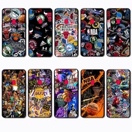 OPPO A3S A5 A5S A7 A7X F9 A12E A12 nba logo Fashionable soft black phone case