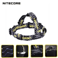 ใหม่ Nitecore HB02ไฟฉายแถบคาดศีรษะ Elastic Anti-Slip สายผ้าไนลอนสีดำเข็มขัดรัดหัว3ไฟฉายปรับได้ตำแหน่ง Loop