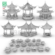 Pavilion Pavilion Chinese Ancient Architecture Model rhino Model rhino/C4D/3Dmax/maya Model obj