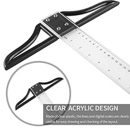 T Square Ruler Acrylic T-Ruler for Art, Framing, & Drafting Synchronicity T-Square