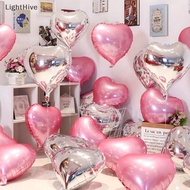 [LightHive] 10PCS 18 Inches Large Foil Red Heart Shaped Balloons For Valentine's Day Wedding Shower 