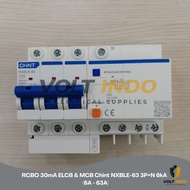 RCBO 30mA ELCB & MCB Chint NXBLE-63 3P+N 6kA - (6A - 63A)
