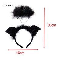 [Xastpz1] Angel Headband Hair Band Cute Headdress Devil Cosplay Headwear Feather Headband for Photo Props