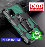 Case hp INFINIX HOT 10s Terbaru CASING STANDING BACK KLIP HARD CASE ROBOT NEW COVER