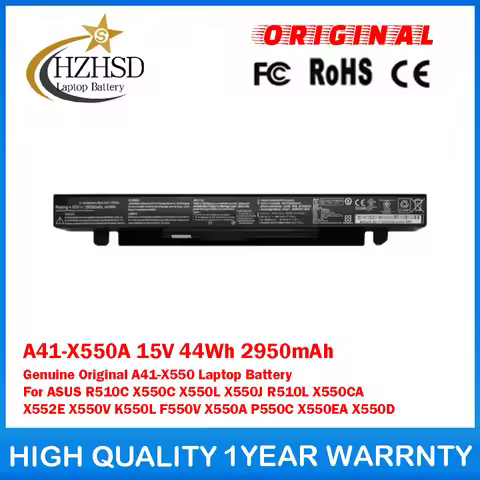 A41-X550A 15V 44Wh 2950mAh Genuine Original A41-X550 Laptop Battery For ASUS R510C X550C X550L X550J