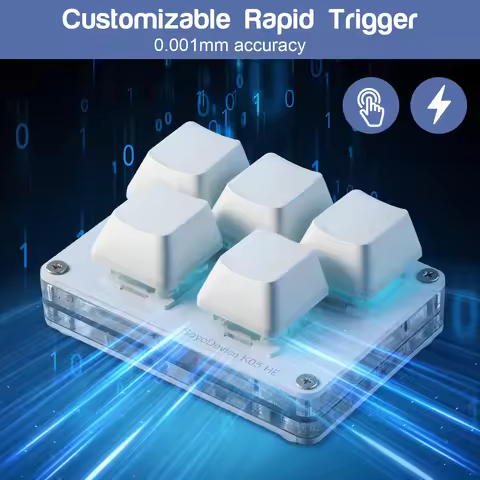 SayoDevice K05 HE Rapid Trigger Hall Magnetic Switches RGB Light Music Rhythm Game Keyboard for O3C