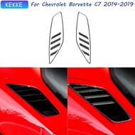For Corvette C7 Accessories 2014-2019 Carbon Fiber Tire Air Intakes Trim Decal Auto Decoration Stick