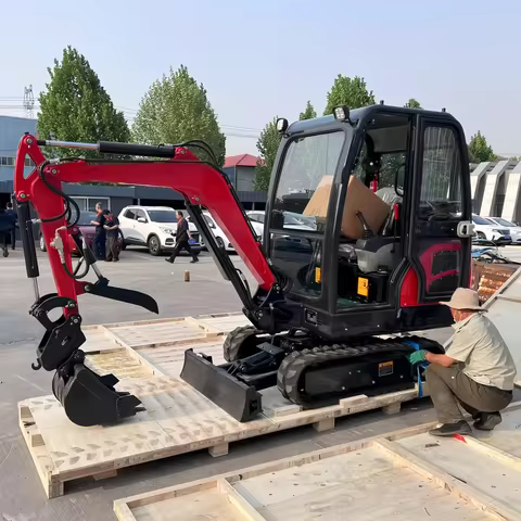 Zero Tail Swing Mini Excavator 1 Ton 1.2 Ton Small Digger with Enclosed Cabin and Retractable Track 