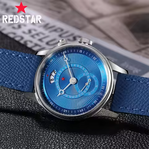 RED STAR 40MM Men's Watch 5ATM Seagull ST1716 Automatic Movement 316L Mechanical Watches Sapphire wi