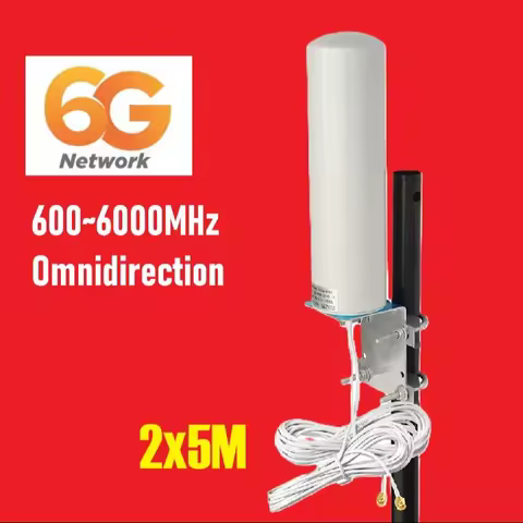 2025 New 6000 MHZ 6GHz 5G 4G 3G WiFi Antenna MIMO 360 Degree Omni Directional Antenna with SMA TS9 C
