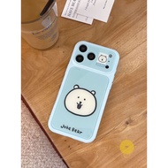 Casing For iPhone 17 Pro Max 16 15 TPU Bear Phone Case Cover 手机壳 Aesthetic Korean Cute