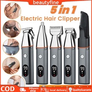 Hair Clipper Cordless 5 in 1 Multifunctional Hair Trimmer Set Nose Hair Trimmer Eyebrow Shaver Razor