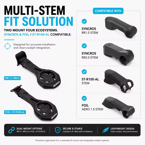ULLICYC For SCOTT SYNCROS FOIL AERO 1.5 STEM/ST-R100-AL /RR 1.5 RR 2.0 STEM Computer Aero Mount GPS 