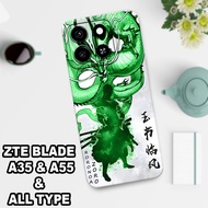 5 Flexible rubber Softcase for ZTE BLADE A35 & A55 2024/ one piece anime character Motif ZTE BLADE A