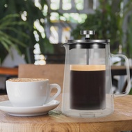350/650/1000ml French Press เครื่องชงกาแฟผนังคู่ French Press CLEAR French Press เครื่องชงชากาแฟมัลต