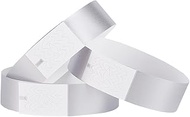 SOFPLATE 300Pcs Party Wristbands Silver Event Armband Bulk Waterproof Lightweight Paper Bracelets Wr