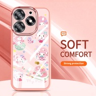 YBD Case For Tecno Spark 10 Pro Spark 10C 4G KI5q KI5k KI5m KI7 Full screen Pink cartoon lamb Shell