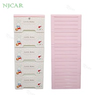 NJCAR LZD MALL S208 ตู้ลิ้นชักเก็บของ ลายการ์ตูน มีกุญแจล็อคชั้นด้านบน ตู้ลิ้นชัก ตู้ลิ้นชักอเนกประส