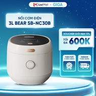 Nồi cơm điện 3L Bear SB-NC30B - Trang bị 6 chức năng nấu đa dạng - Màn hình cảm ứng điều khiển dễ dà