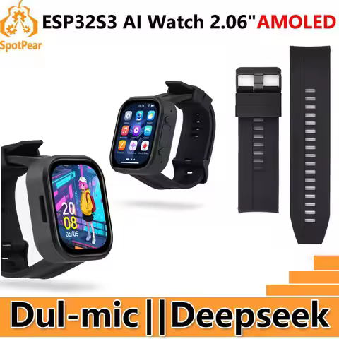 DeepSeek AI Voice Chat ESP32 S3 Development Board 2.06-inch AMOLED Display 410×502 2.06inch TouchScr