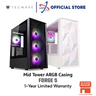 TECWARE FORGE S OMNI TG ARGB ATX Gaming Case ( BLACK / WHITE )