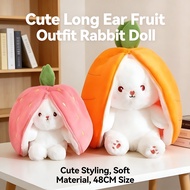 cute strawberry rabbit plush toy gift birthday doll fruit pillow plushie doll rabbit plushie toy