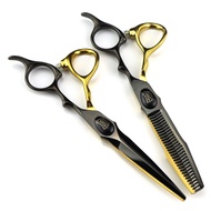 6.0นิ้ว CM12สีดำทอง Walther กรรไกรตัดผม