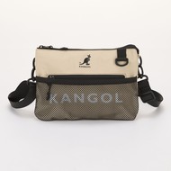 KANGOL Shoulder Bag กระเป๋าผ้าสะพายข้าง ลาย Kangol สีดำกากีเขียว 64251703