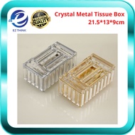 Luxury Crystal Metal Tissue Box Holder Napkin Paper Towel Europe Style Storage Box for Living Room O